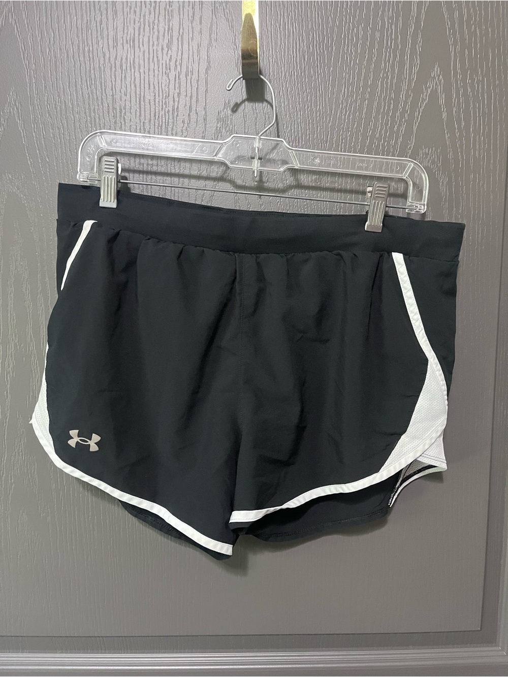 Under Armour Black and White Women's Athletic Running Shorts